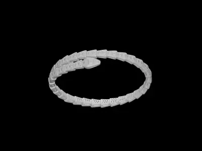 BULGARI - SERPENTI VIPER - BRACELET - FULL DIAMOND PAVING 3D print model