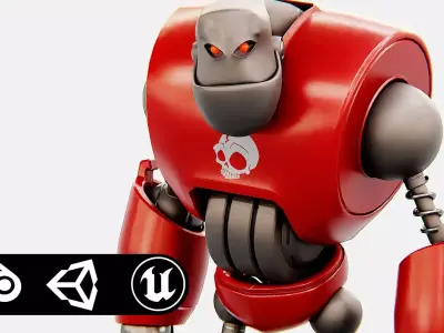 CRAZY FROG ROBOT Rigged for Unreal Engine - Unity - MIXAMO 3D model