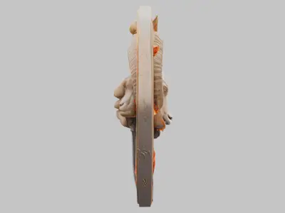Goat Fire Emblem Low-poly 3D model