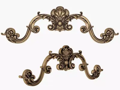 Carved crown decor for cnc 3D model