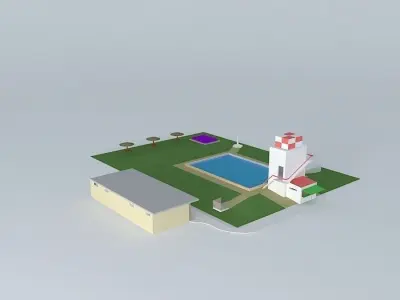 Otto Ballod swiming pool Free 3D model