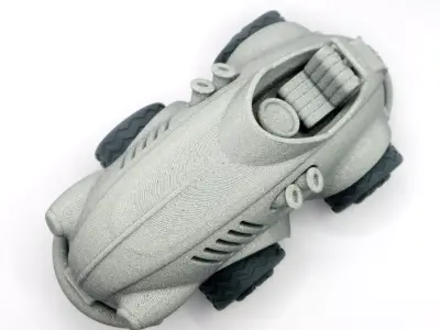 3D Printable - Cute 50s Vintage Car - Supportless 3D print model