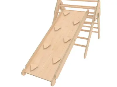 Montessori room pikler triangle ramp 3D model