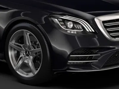 Mercedes Benz S 560 Lang 4MATIC AMG Line W222 2018 3D model