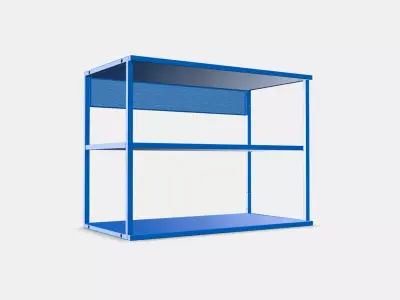 PLATSA Open shelving unit 5 Low-poly 3D model