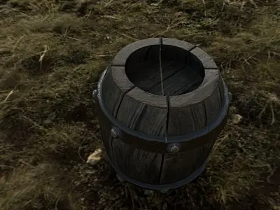 Barrel  Free low-poly 3D model