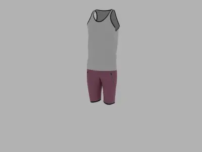 Sport Suit Low-poly 3D model