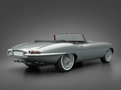 1961 Jaguar E-Type 3 8 Roadster 3D model