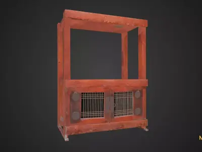 Wooden Armoire 3D model