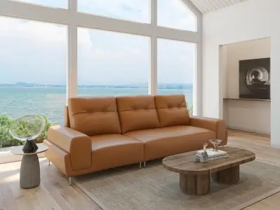 Classic Leather Sofa 3D Scene3ds Max Corona Render 3D model