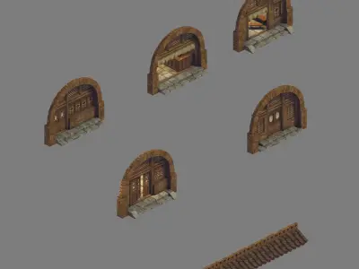 Game Mountain building - cave dwelling 3D model