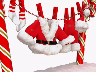 Santa Claus Laundry M1 3D model