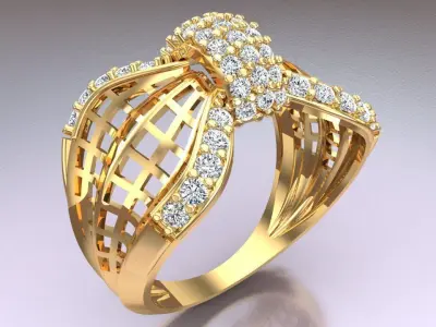 Bow tie ring - Bowtie Ring - Italian rings - N6699 3D print model