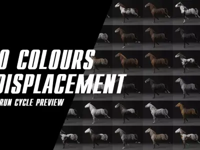 Horse model running 3D model