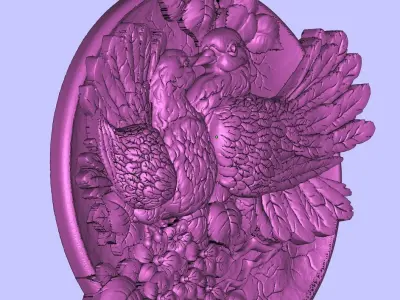 pendant pigeons 3D print model