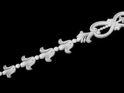 Central decor ornament for furniture 3D model 350