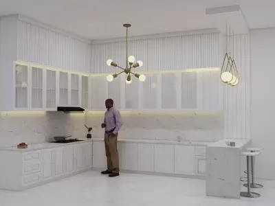 KITCHEN SET MODERN CLASSIC 3D model