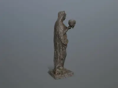 Afrodit Statue Low-poly 3D model