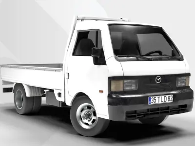 Mazda E 2200 Pickup Truck Low-poly 3D model
