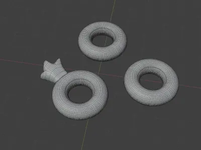 Inflatable Fruits Float 3 in 1 3D Model 3D model