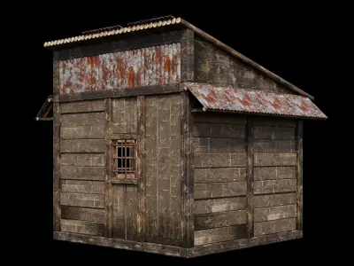 Medieval Houses 67- 4K Textures Game Ready Low-poly 3D model