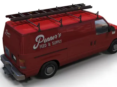 Generic utility van Low-poly 3D model