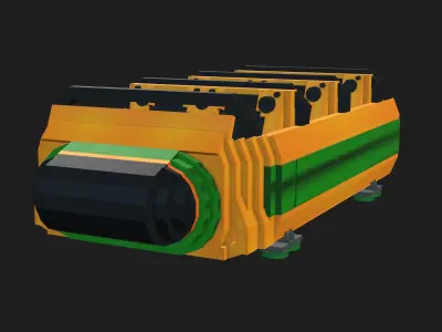 Roller Coaster 3D model Low-poly 3D model