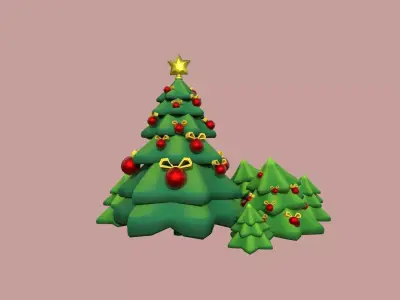 christmas tree Low-poly 3D model
