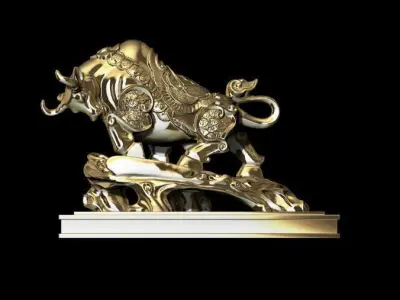 buffalo statue 3d 3D print model