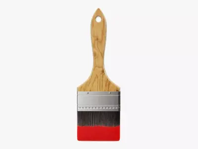 Regular painting brush 02 3D model