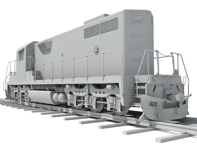 3D Train Models without Textures 3D model