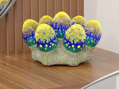 Luminous Egg Low-poly 3D model