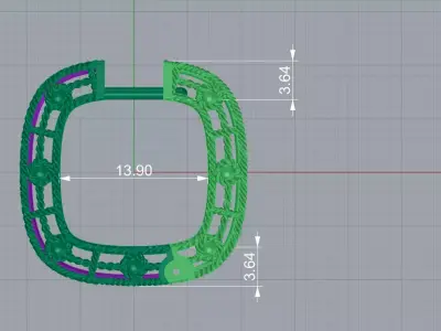 roberto coin venetian princess earrings 3D print model