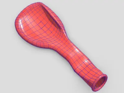 Flat Balloon Low-poly 3D model