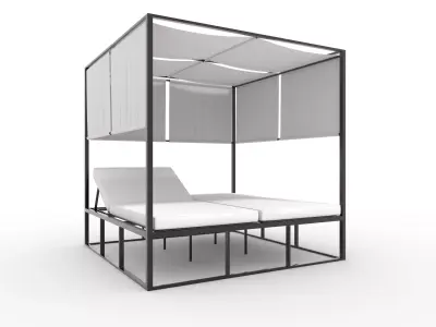 Poolside Cabana 04 3D model