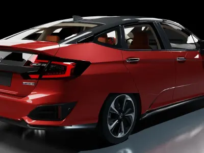 Honda Clarity  Low-poly 3D model
