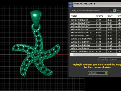 STAR SHAPE PENDANT 3D PRINTABLE MODEL  3D print model