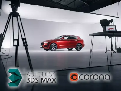 Car photography studio scene SWR2 3D model