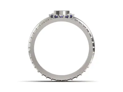 Woman jewelry printable eternity cad ring model rr0066 3D print model