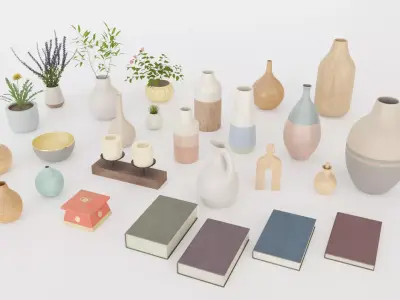 Collection 31 Decorative Interior Objects 3D model