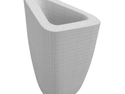 Fume Amber Triangle Vase 4 3D model