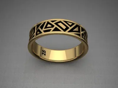 Men Anniversary Band Ring 3D print model