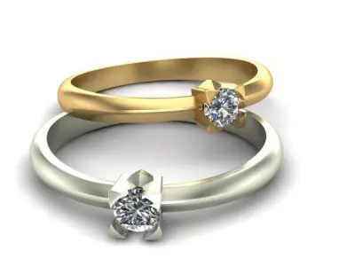 Engagement ring 3D print model