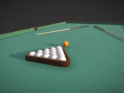 Billiard Table Low-poly 3D model