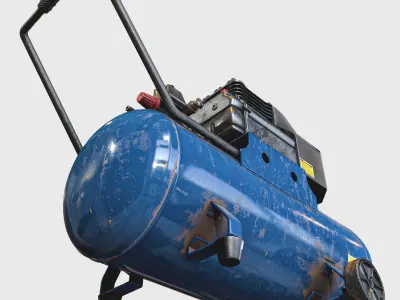 Air Compressor Low-poly 3D model