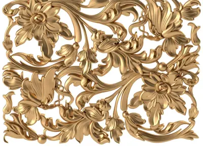 Carved decor 1 3D model