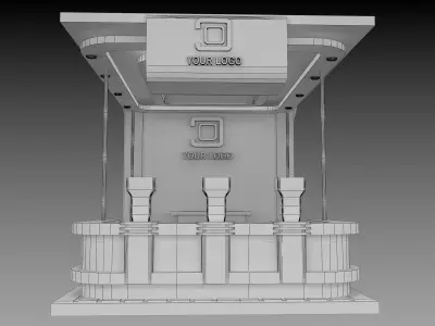 Booth Exhibition Stand a524 3D model
