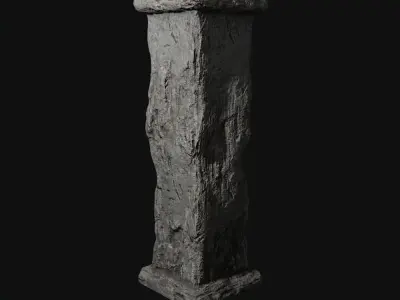 Ancient Column for Games Low-poly 3D model