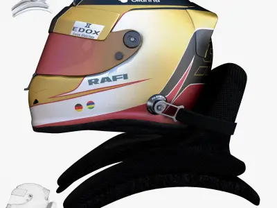 Wehrlein helmet 2017 Low-poly 3D model