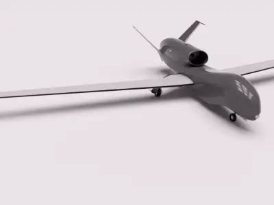 RQ-4-GLOBAL-HAWK unmanned aerial vehicle 3D print model